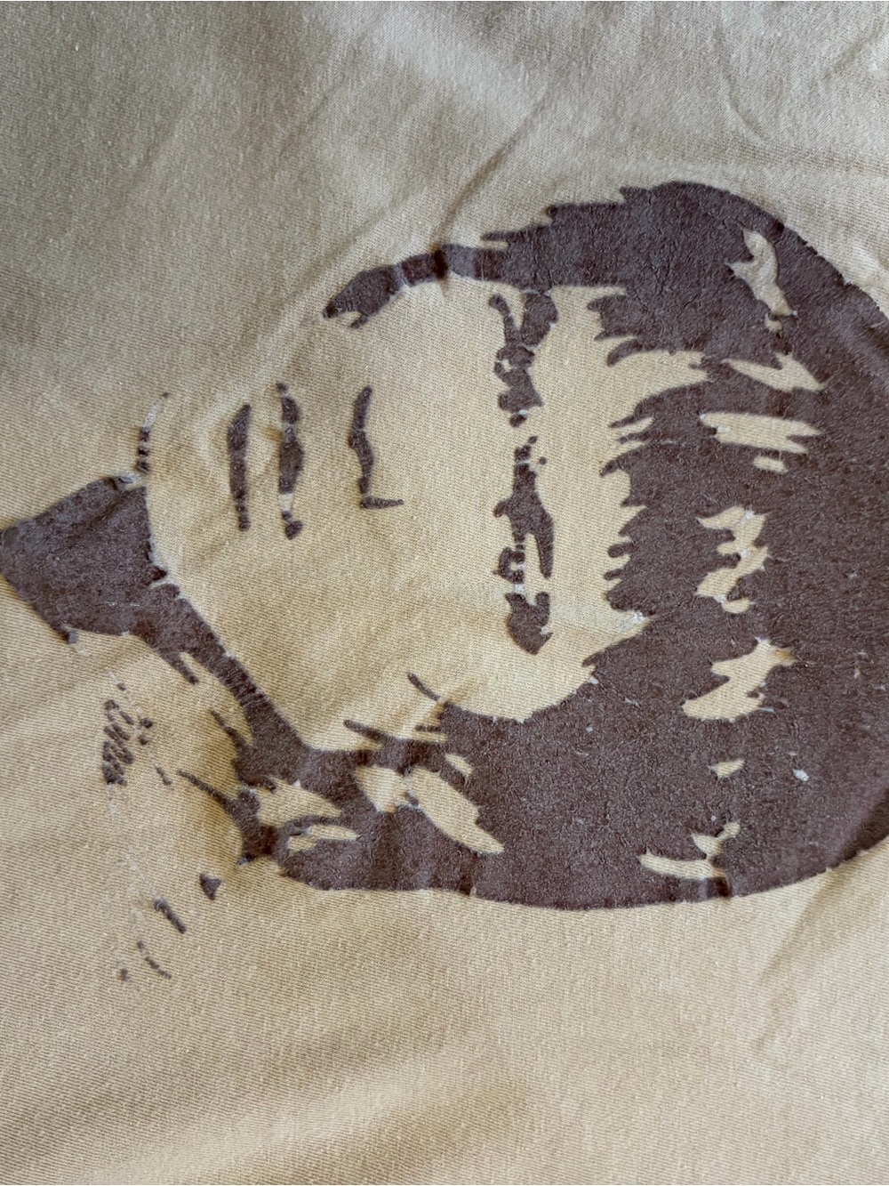Women’s Vintage Bruce Lee shirt in Brown and Cream. Size M